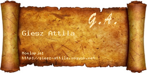 Giesz Attila névjegykártya
