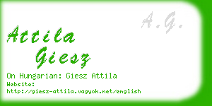 attila giesz business card